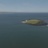 Aerial image of RSPB Coquet Island Nature Reserve, Northumberland, Summer 