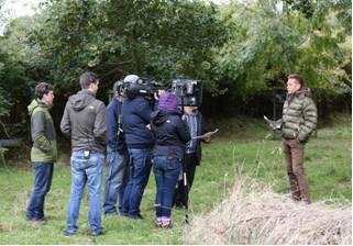 Filming with Chris Packham