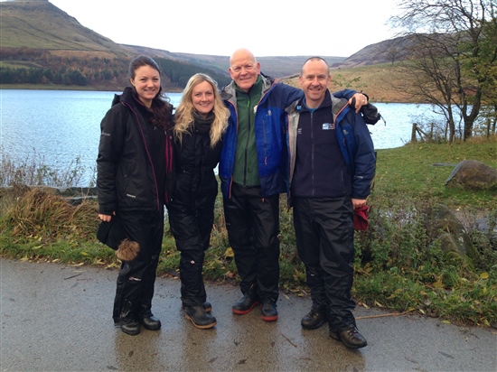 NRW staff with the RSPB's Gareth Roberts