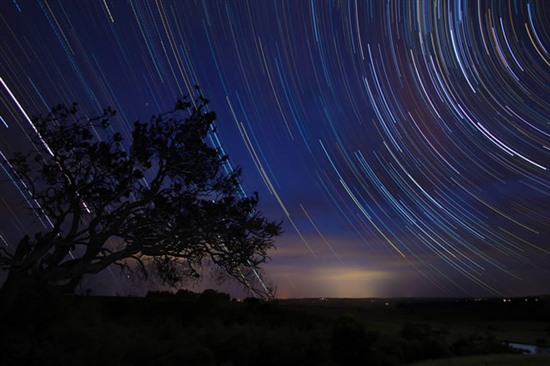Star trails in the night sky. Image by Paul McDonald (http://www.flickr.com/photos/p_mcdonald/)