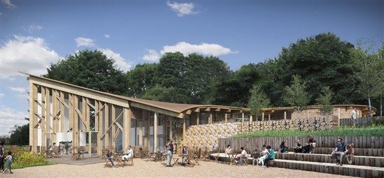 Artist's impression of new visitor centre. (JDDK Architects and Form Visualisation)