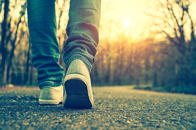 Reduce carbon footprint by walking