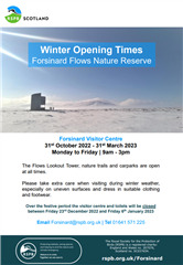 Winter Opening Hours Poster Image 2022 Monday to Friday 9am to 3pm November to March