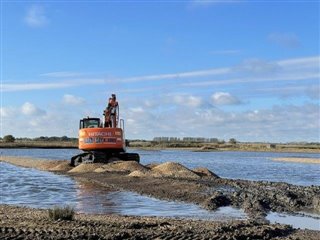 Digger on the Minsmere Scrape