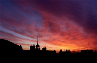 Sunrise over Edinburgh skyline