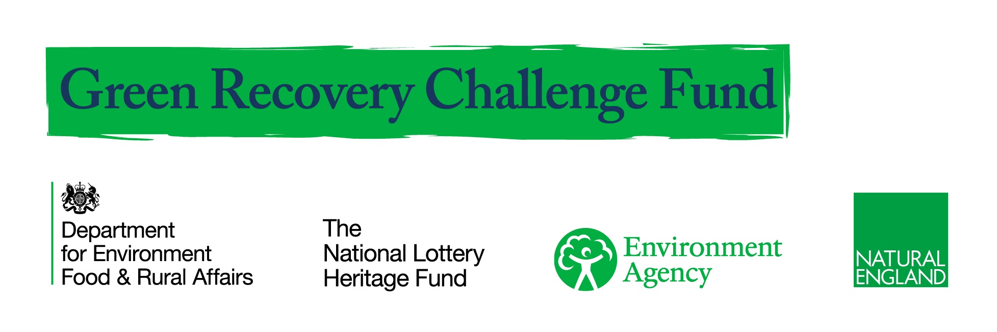 Green Recovery Challenge Fund Logo consisting of four organisation logos