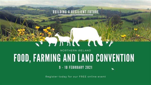 Food, Farming and Land Convention 21 event flyer
