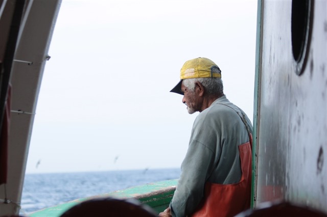Brazilian fisherman at sea